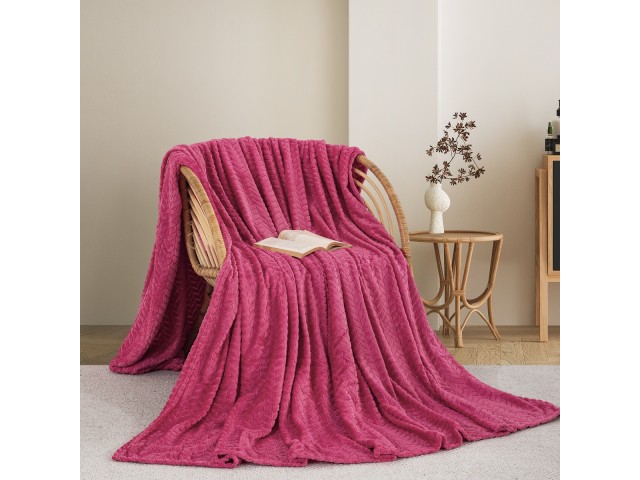 ΚΟΥΒΕΡΤΑ  FLEECE ΥΠΕΡΔΙΠΛΟ 220X240 ADAM HOME (550)  FUCSHIA(21)