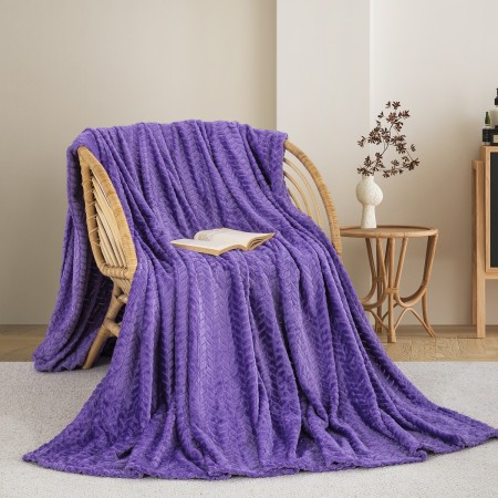 ΚΟΥΒΕΡΤΑ  FLEECE ΥΠΕΡΔΙΠΛΟ 220X240 ADAM HOME (550)  PURPLE(73)