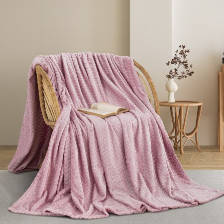 ΚΟΥΒΕΡΤΑ  FLEECE ΥΠΕΡΔΙΠΛΟ 220X240 ADAM HOME (550))  PINK(64)