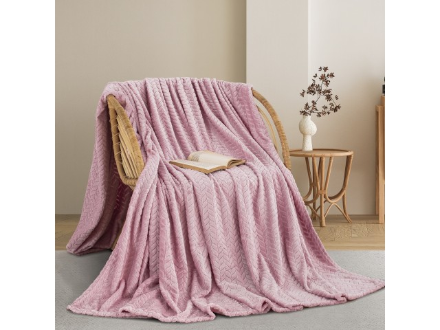 ΚΟΥΒΕΡΤΑ  FLEECE ΥΠΕΡΔΙΠΛΟ 220X240 ADAM HOME (550))  PINK(64)