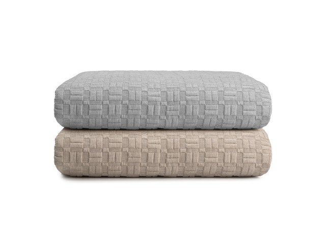 ΚΟΥΒΕΡΤΑ ΖΑΚΑΡ KING SIZE  MATLASSE ROMVIA 260X270 BEIGE (360 gsm)