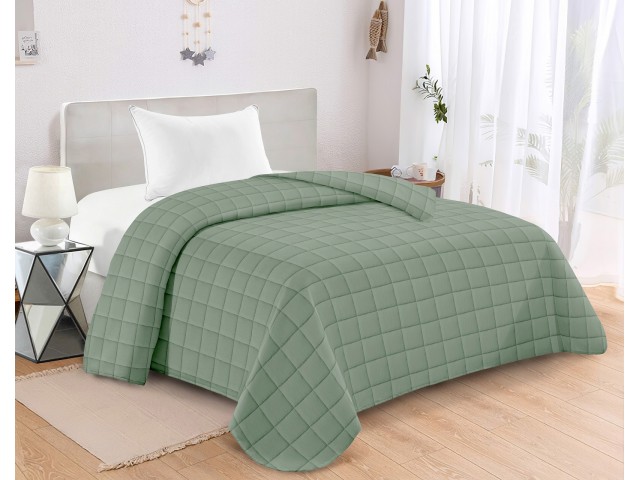 ΚΟΥΒΕΡΛΙ ΚΑΠΙΤΟΝΕ ΜΟΝΟ 160X240 ADAM HOME ANTEL GREEN