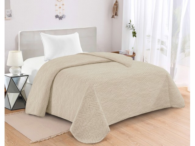 ΚΟΥΒΕΡΛΙ MICROFIBER ΥΠΕΡΔΙΠΛΟ 220X240 ADAM HOME GLORIA CREAM