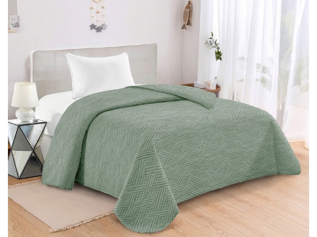 ΚΟΥΒΕΡΛΙ MICROFIBER KING SIZE 240X260 ADAM HOME GLORIA GREEN