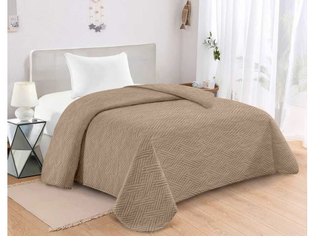 ΚΟΥΒΕΡΛΙ MICROFIBER ΜΟΝΟ 160X240 ADAM HOME GLORIA MOCHA
