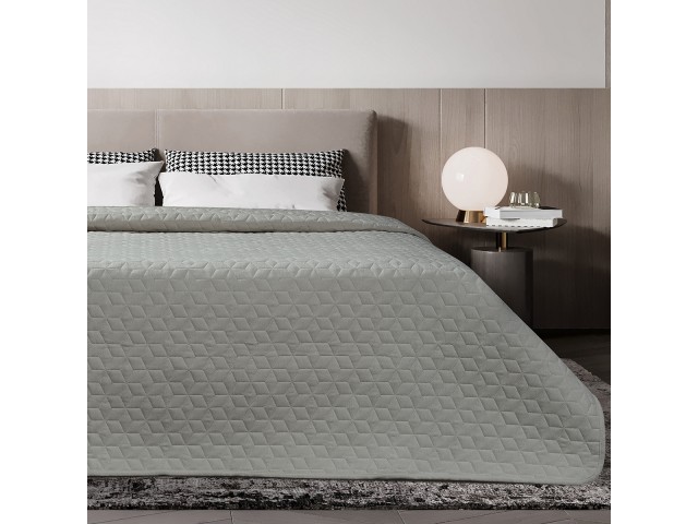 ΚΟΥΒΕΡΛΙ MICROFIBER PRE-WASHED ΜΟΝΟ 160X240 ADAM HOME VIVA GREY