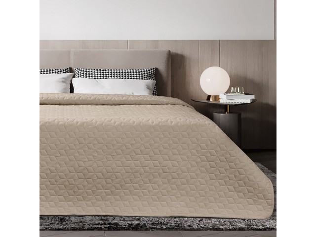 ΚΟΥΒΕΡΛΙ MICROFIBER PRE-WASHED ΜΟΝΟ 160X240 ADAM HOME VIVA BEIGE