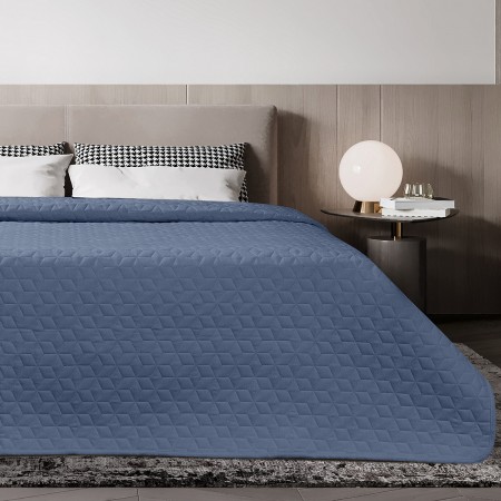 ΚΟΥΒΕΡΛΙ MICROFIBER PRE-WASHED ΜΟΝΟ 160X240 ADAM HOME VIVA BLUE