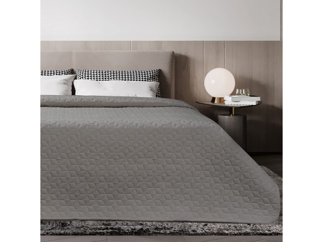 ΚΟΥΒΕΡΛΙ MICROFIBER PRE-WASHED ΥΠΕΡΔΙΠΛΟ 220X240 ADAM HOME VIVA GREY