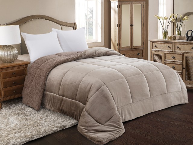 ΚΟΥΒΕΡΤΟΠΑΠΛΩΜΑ KING SIZE 240X260 ADAM HOME (805)  BROWN