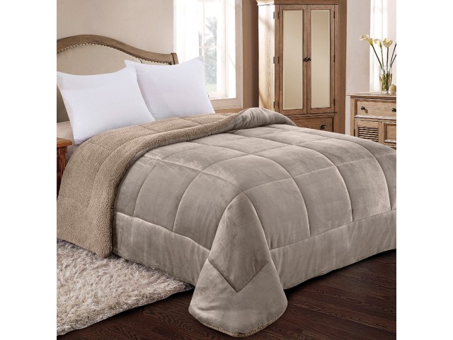 ΚΟΥΒΕΡΤΟΠΑΠΛΩΜΑ KING SIZE 240X260 ADAM HOME (805) TAUPE