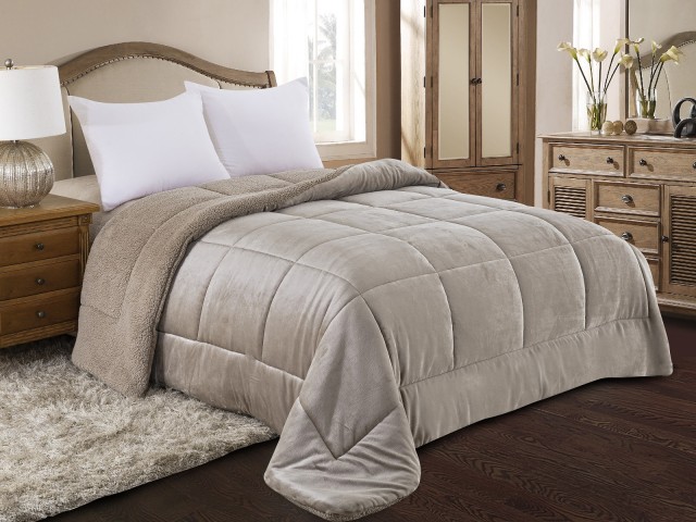ΚΟΥΒΕΡΤΟΠΑΠΛΩΜΑ KING SIZE 240X260 ADAM HOME (805) TAUPE