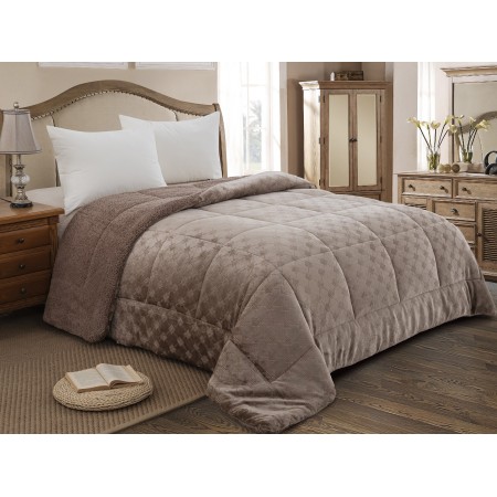 ΚΟΥΒΕΡΤΟΠΑΠΛΩΜΑ ΗΜΙΔΙΠΛΟ 180X240 ADAM HOME (825) BROWN