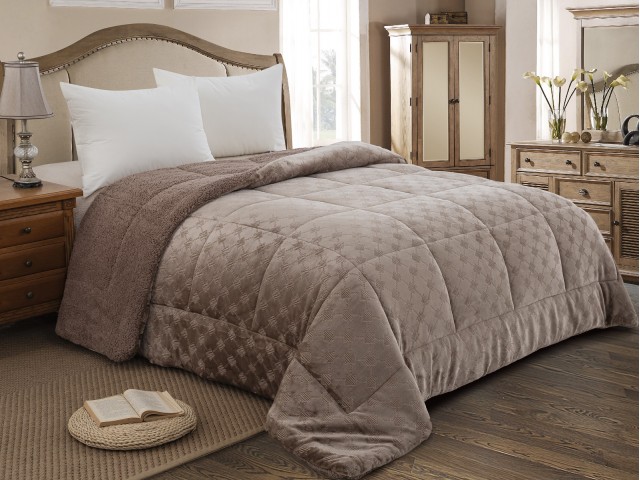 ΚΟΥΒΕΡΤΟΠΑΠΛΩΜΑ ΗΜΙΔΙΠΛΟ 180X240 ADAM HOME (825) BROWN