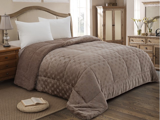 ΚΟΥΒΕΡΤΟΠΑΠΛΩΜΑ ΥΠΕΡΔΙΠΛΟ 220X240 ADAM HOME (825) BROWN