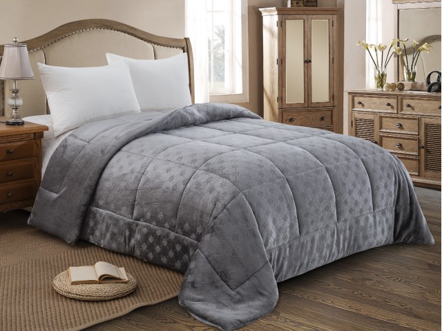 ΚΟΥΒΕΡΤΟΠΑΠΛΩΜΑ ΥΠΕΡΔΙΠΛΟ 220X240  ADAM HOME (825) GREY