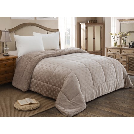 ΚΟΥΒΕΡΤΟΠΑΠΛΩΜΑ ΥΠΕΡΔΙΠΛΟ 220X240  ADAM HOME (825) TAUPE