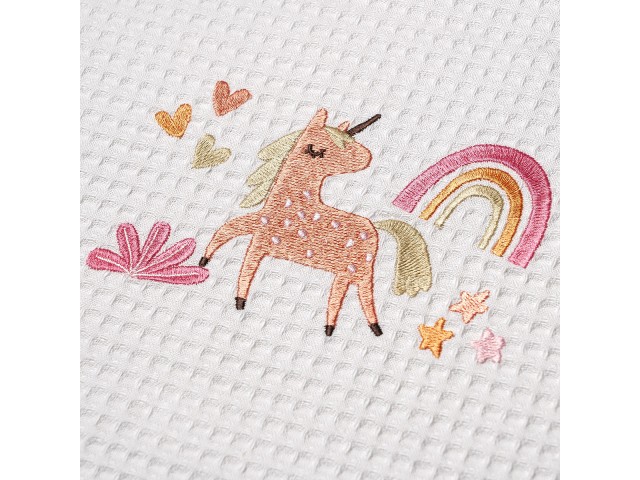 ΚΟΥΒΕΡΤΑ ΠΙΚΕ ΑΓΚΑΛΙΑΣ 80X110 ADAM HOME UNICORN WHITE