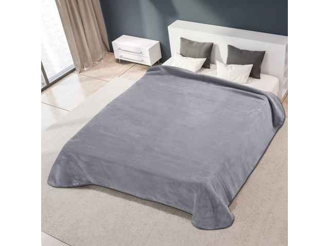 ΚΟΥΒΕΡΤΑ ΙΣΠΑΝΙΑΣ ΜΟΝΗ 160X220 BELPLA STER PLAIN GREY(51)