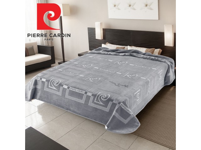 ΚΟΥΒΕΡΤΑ ΥΠΕΡΔΙΠΛΗ 220X240 PIERRE CARDIN NANCY 657  GREY(51)