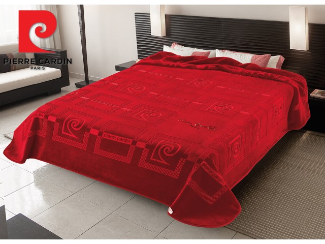 ΚΟΥΒΕΡΤΑ ΥΠΕΡΔΙΠΛΗ 220X240 PIERRE CARDIN NANCY 657  RED(34)