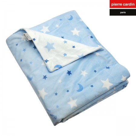 ΚΟΥΒΕΡΤΑ ΑΓΚΑΛΙΑΣ soft plus FLEECE 80X110 PIERRE CARDIN MOON BLUE