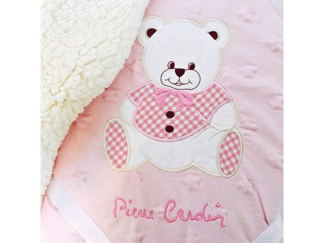 ΚΟΥΒΕΡΤΑ FLEECE/SHERPA ΑΓΚΑΛΙΑΣ 80X110 PIERRE CARDIN TEDDY PINK